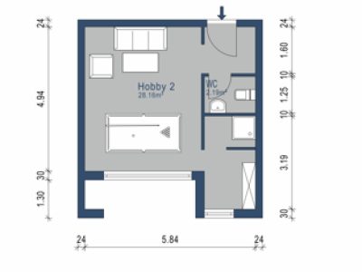 Grundriss Hobbyraum