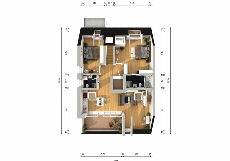 Grundriss DG 3D